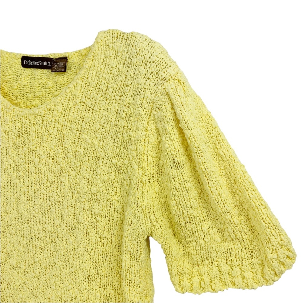 Vintage Popcorn Knit Short Sleeve Sweater - Picture 5 of 13